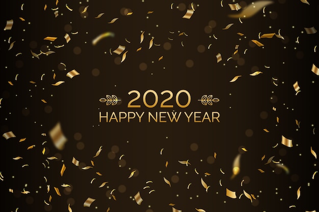 Fundo de confete ano novo 2020
