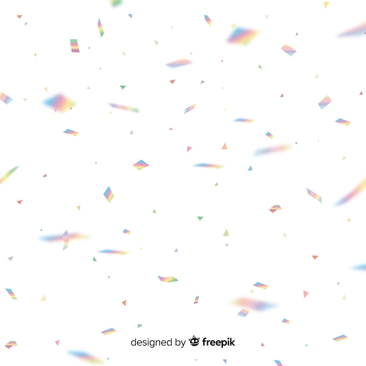 Vetor grátis fundo de confete holográfico abstrato
