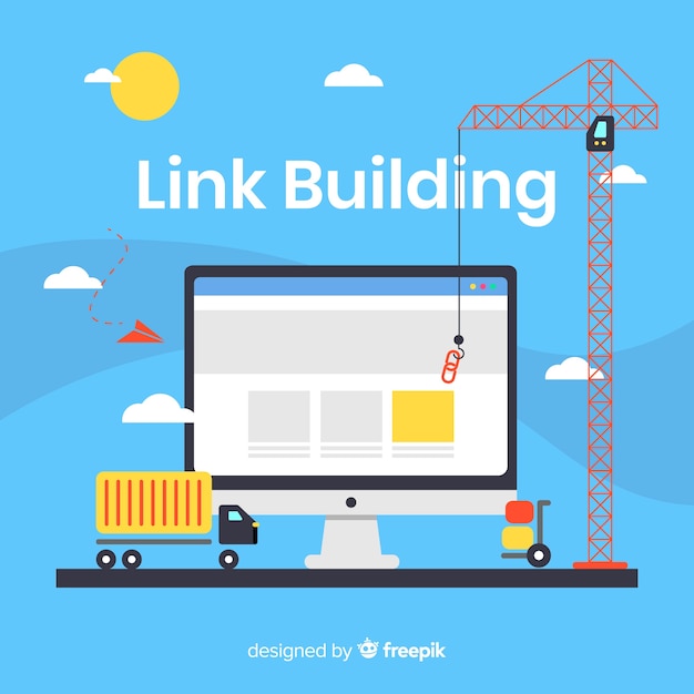 Fundo de construção de link de construção