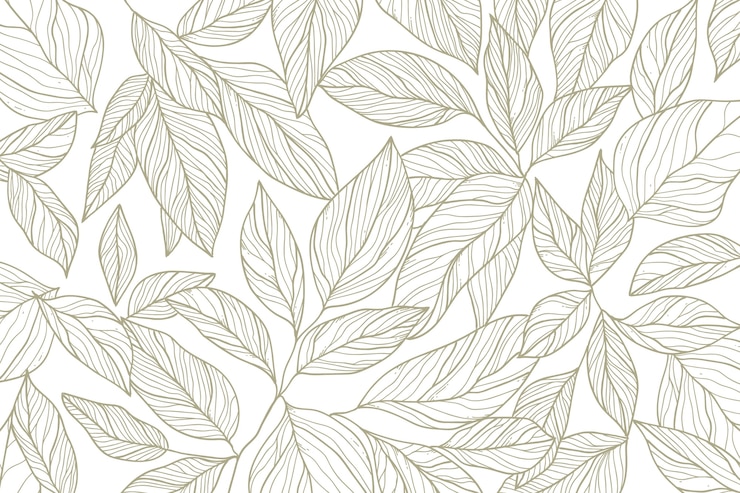 Vetor grátis fundo de contorno floral desenhado à mão