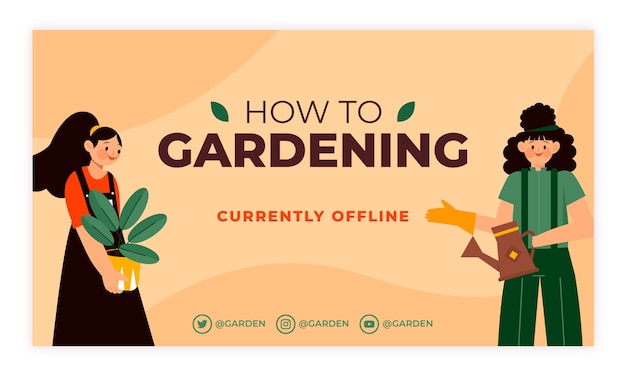 Fundo de contração de jardinagem plana