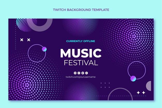 Fundo de contração do festival de música de meio-tom gradiente