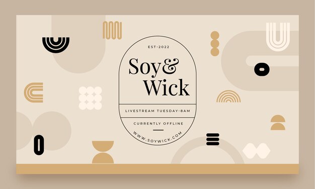 Fundo de contração minimalista de design plano boutique