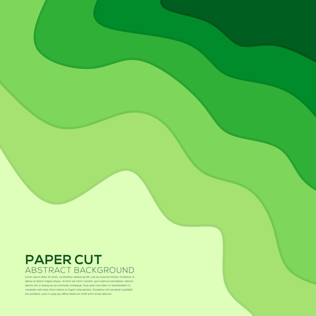 Vetor grátis fundo de corte de papel verde