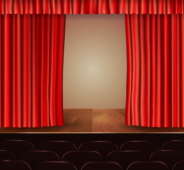 Fundo de cortinas de teatro