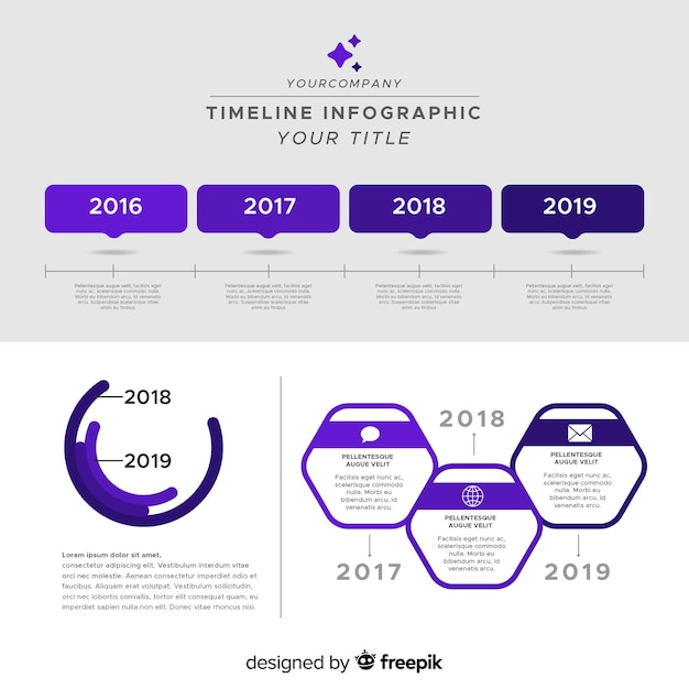 Fundo de cronograma de infográfico