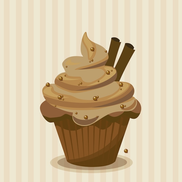 Fundo de cupcake de chocolate