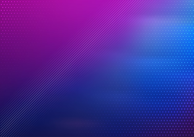 Fundo de desenho abstrato com gradiente de azul e roxo