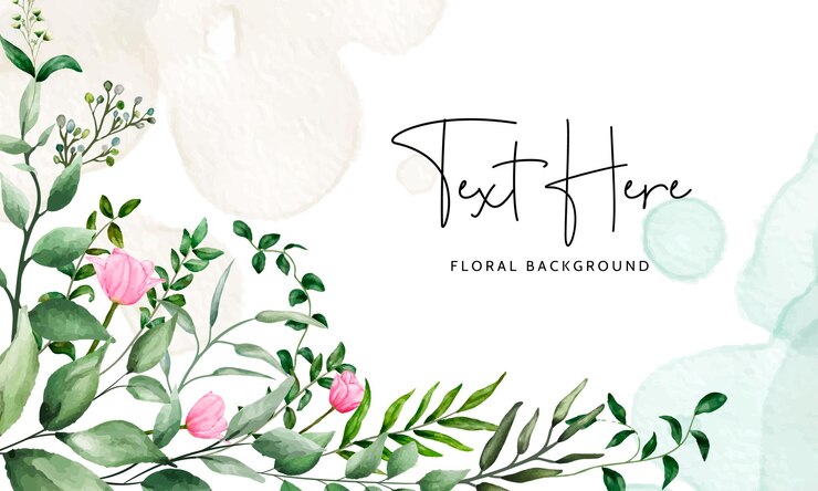 Vetor grátis fundo de desenho de mão floral aquarela