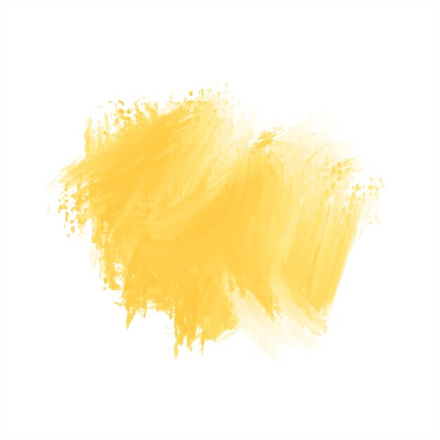 Fundo de desenho de pincel de aquarela amarela