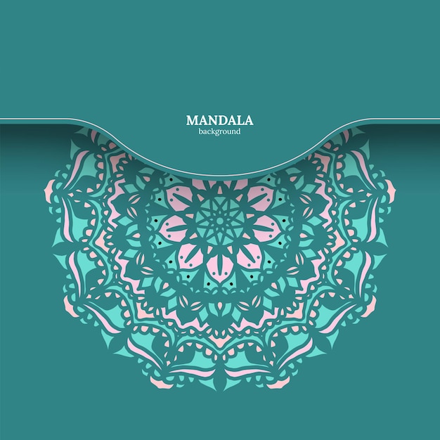 Fundo de design de mandala ornamental de luxo