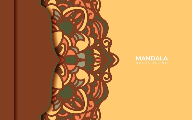 Fundo de design de mandala ornamental de luxo