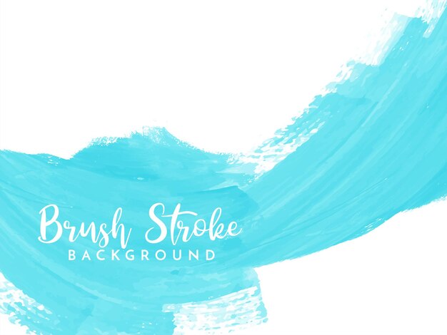 Fundo de design de pincelada de aquarela azul