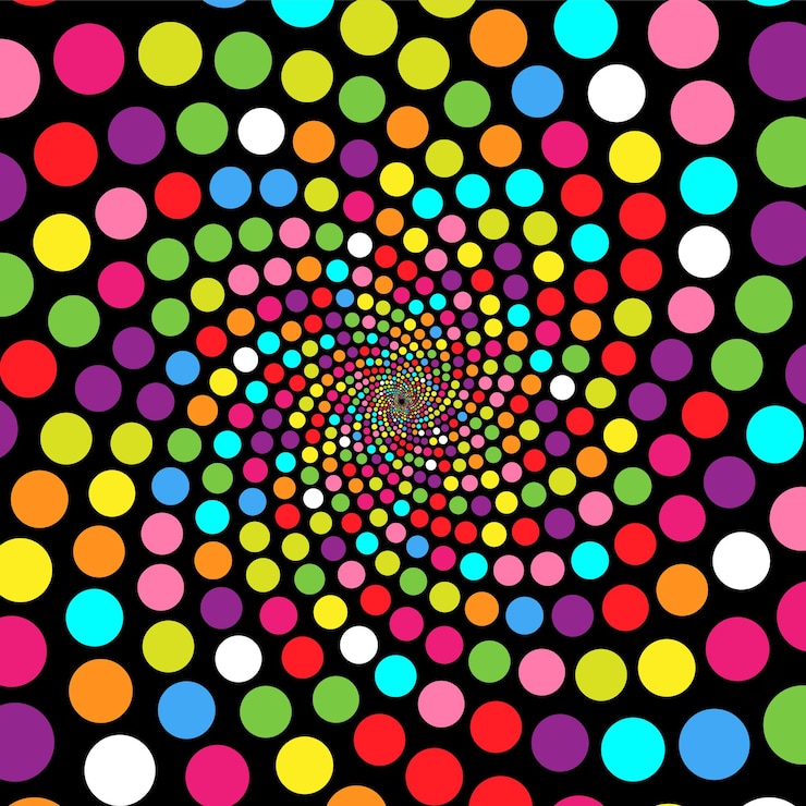 Vetor grátis fundo de design de redemoinho retrô abstrato e colorido