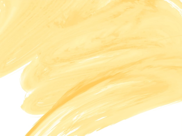 Fundo de design de traçado de pincel de aquarela amarelo abstrato