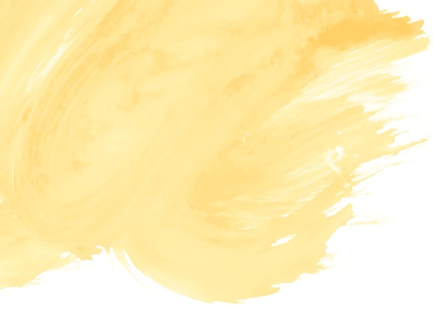 Vetor grátis fundo de design de traçado de pincel de aquarela amarelo decorativo