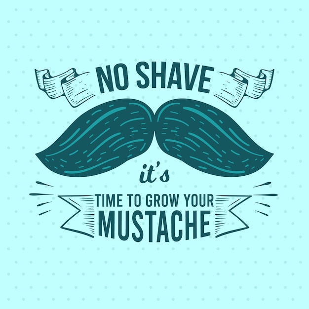 Fundo de design Movember com bigode
