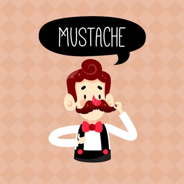 Fundo de design movember com bigode