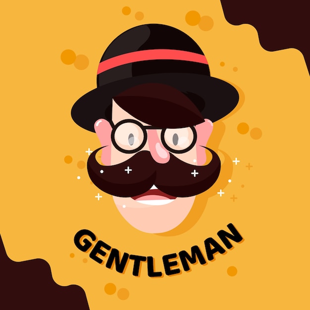 Fundo de design movember com bigode