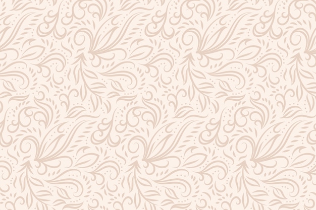 Fundo de design plano floral linha arte