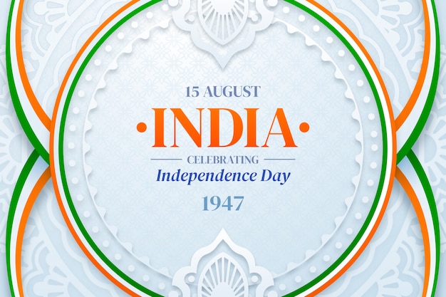 Fundo de dia da independência de india realista