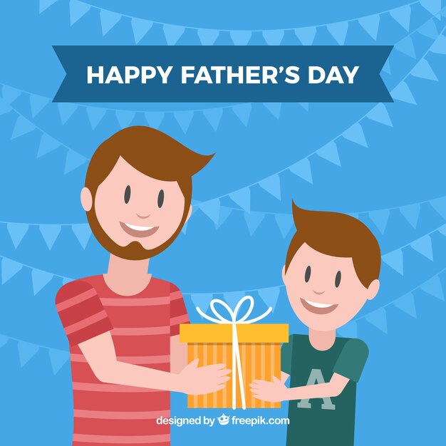 Fundo de dia dos pais com a família feliz