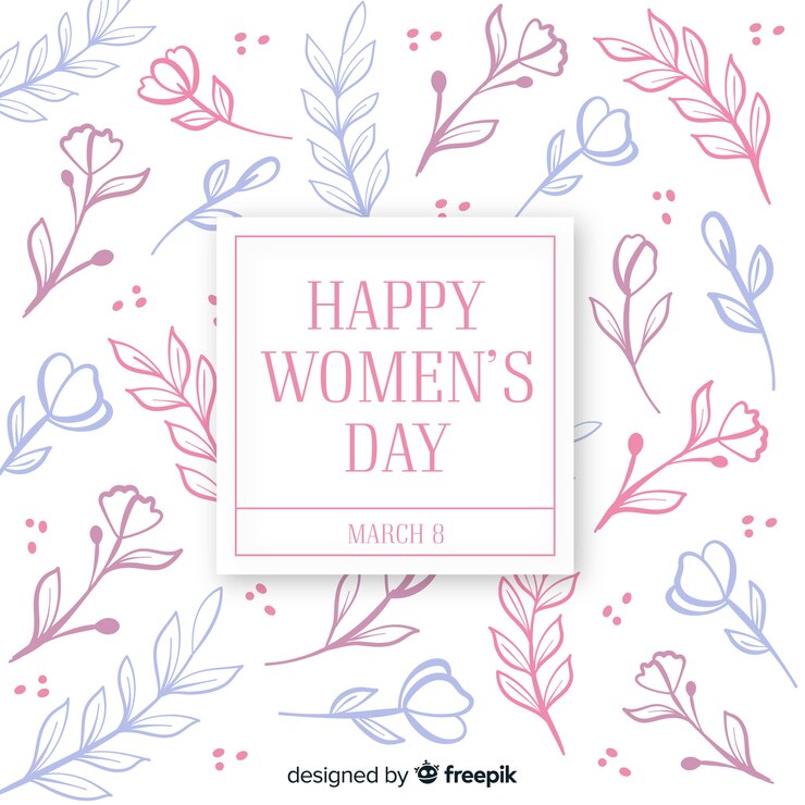 Vetor grátis fundo de dia floral feminino