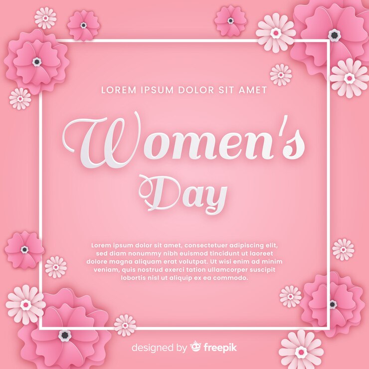Vetor grátis fundo de dia floral feminino
