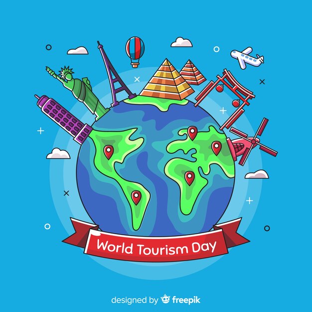Fundo de dia mundial do turismo