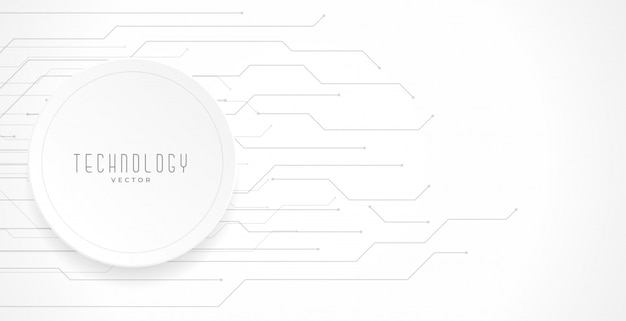 Fundo de diagrama de linhas de circuito de tecnologia branca