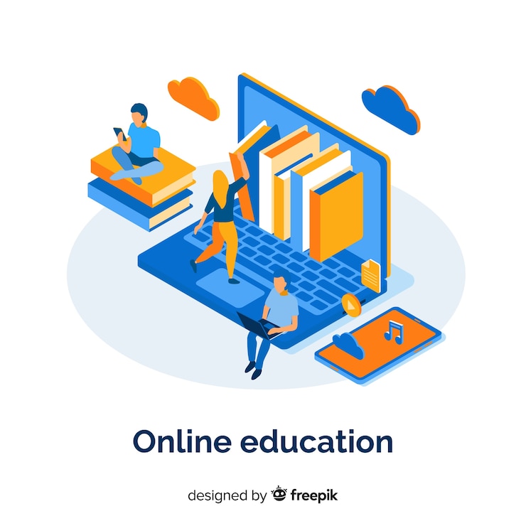 Vetor grátis fundo de educação isométrica