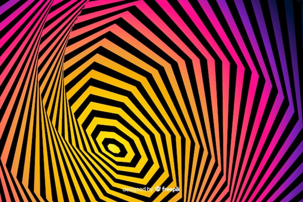 Fundo de efeito de ilusão de ótica