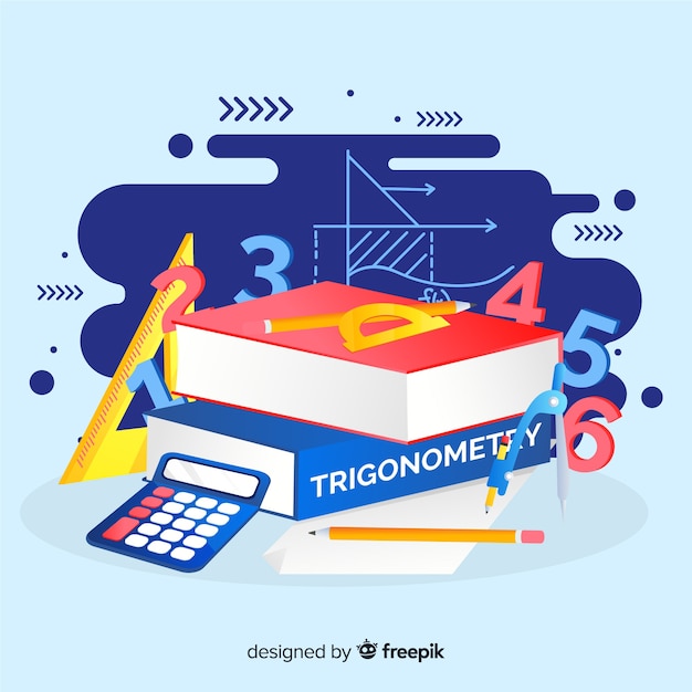 Vetor grátis fundo de elementos de matemática dos desenhos animados