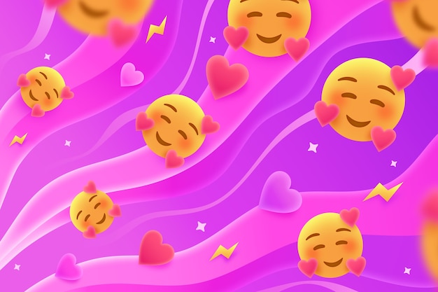 Vetor grátis fundo de emojis realista