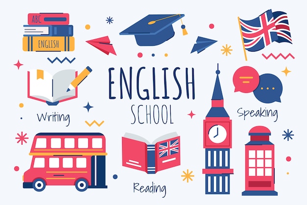 Plano de fundo de aulas de inglês