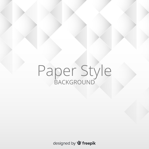 Fundo de estilo de papel 3d branco