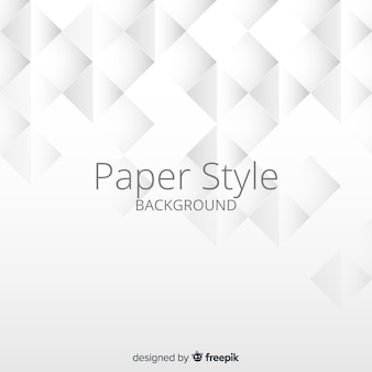 Fundo de estilo de papel 3d branco