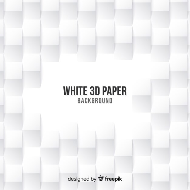 Fundo de estilo de papel 3d branco