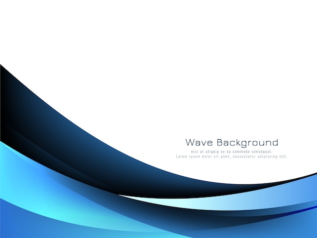 Vetor grátis fundo de estilo onda azul abstrato