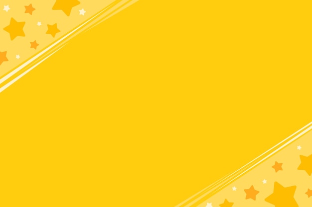 Fundo de estrela amarelo de desenho plano