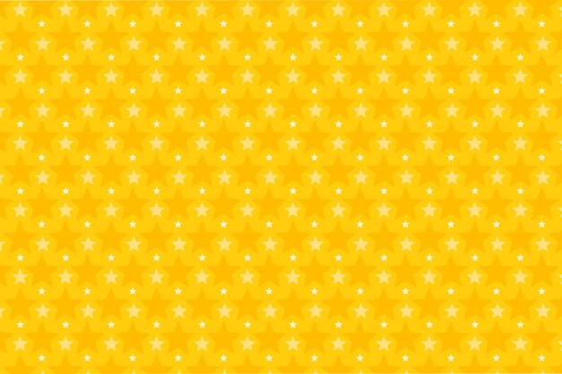 Fundo de estrela amarelo de desenho plano
