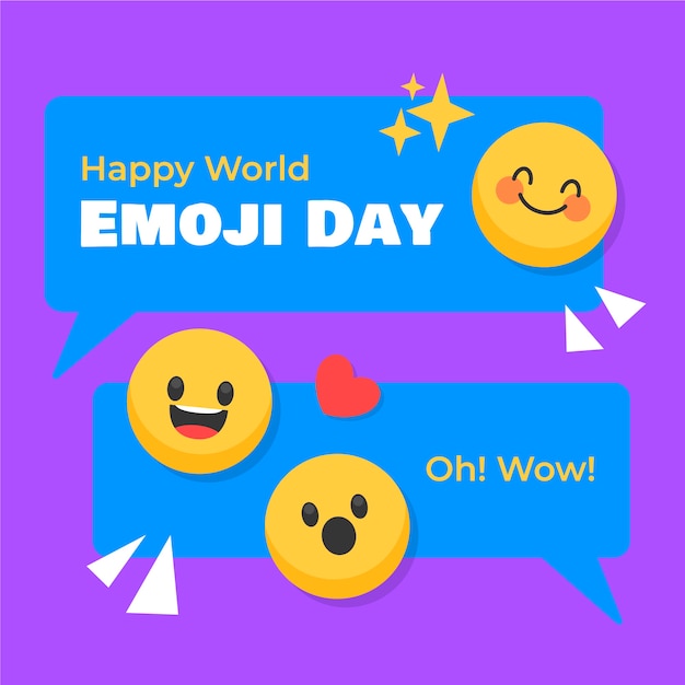 Fundo de evento do dia mundial emoji