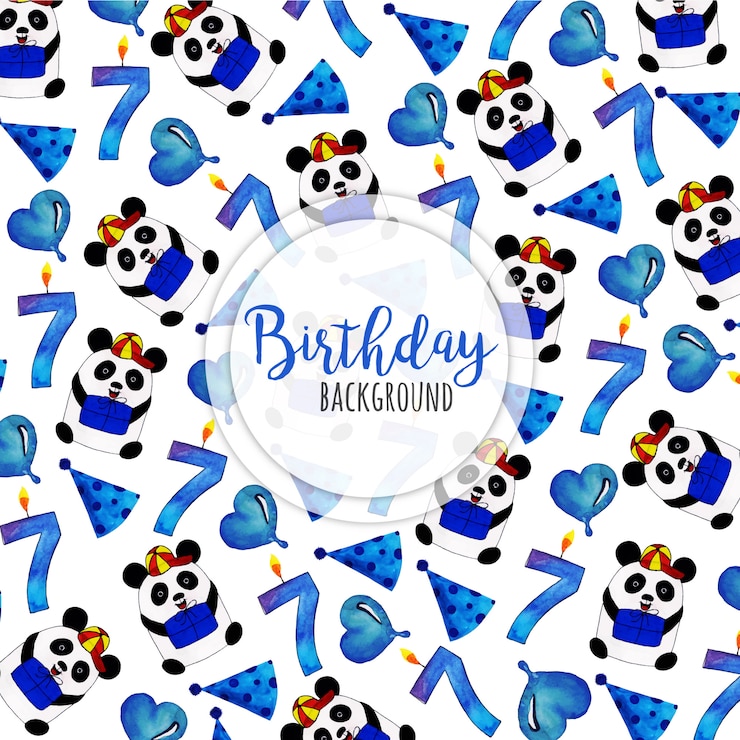 Vetor grátis fundo de feliz aniversário em aquarela