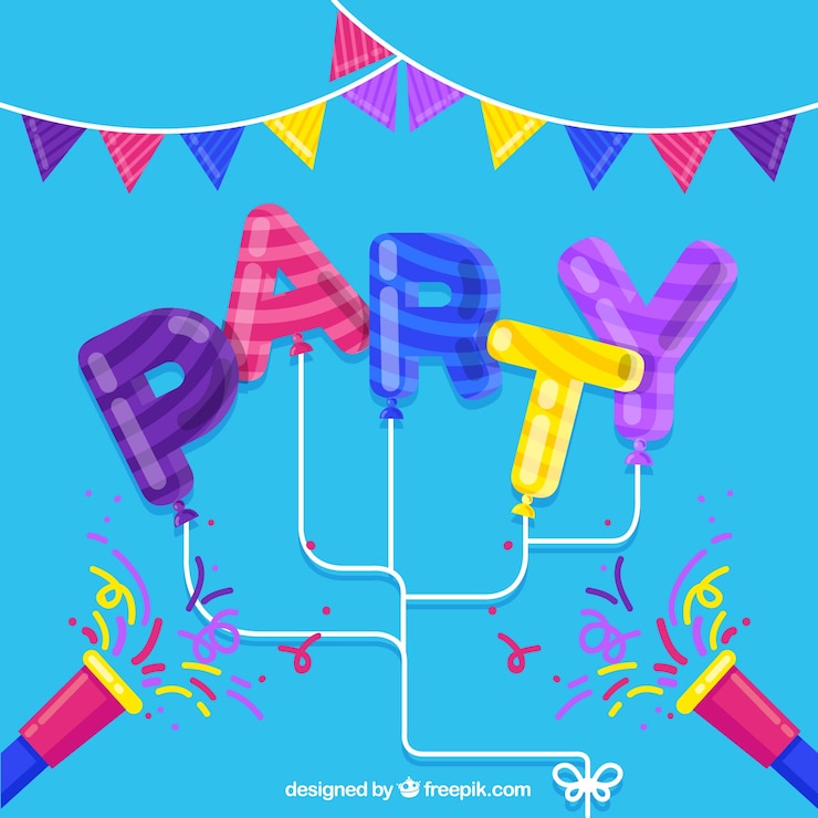 Vetor grátis fundo de festa de aniversário em cores brilhantes