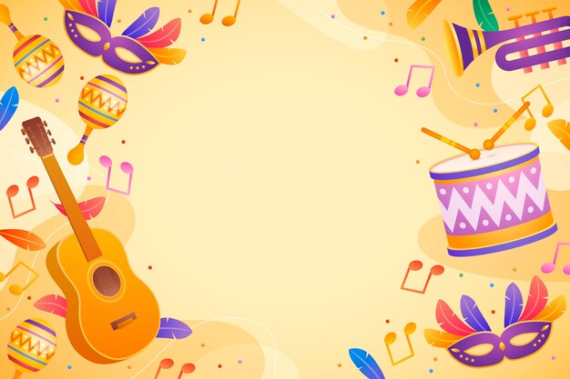 Fundo de festa de carnaval gradiente