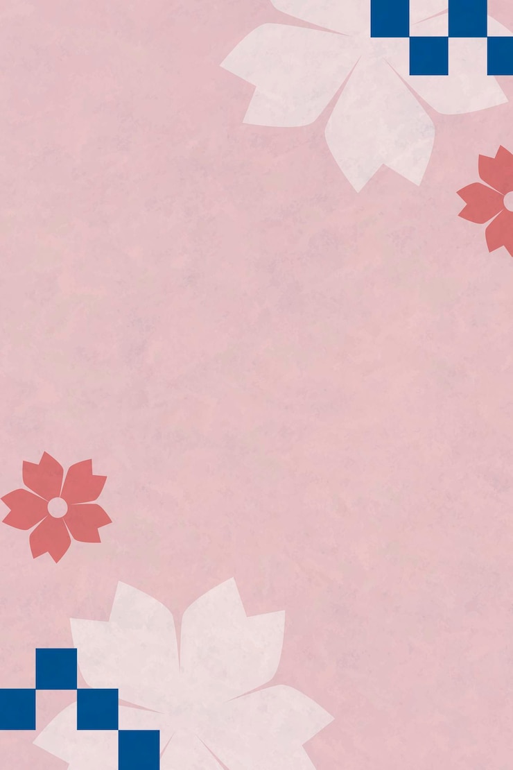 Vetor grátis fundo de flor de cerejeira rosa japonesa
