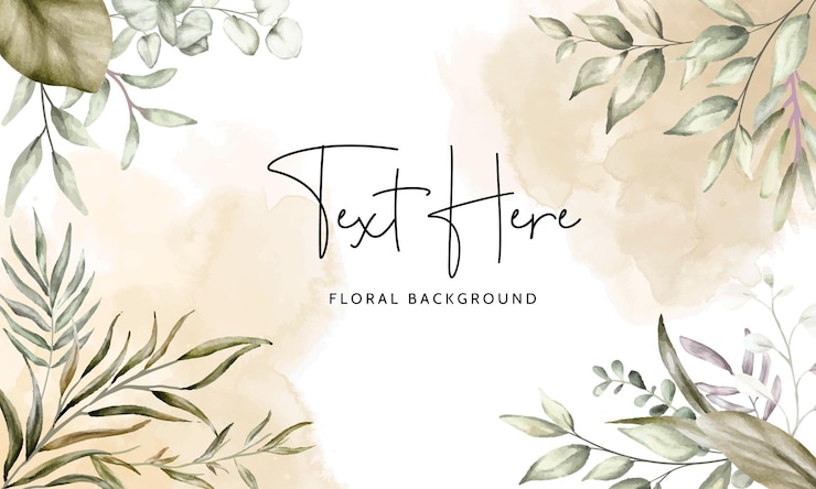 Vetor grátis fundo de folhas de aquarela elegante desenhada à mão