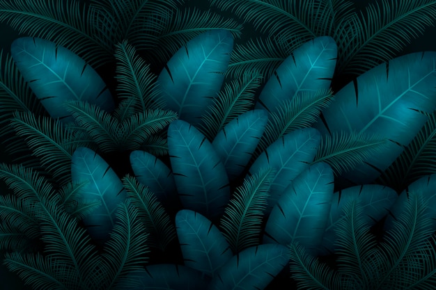 Fundo de folhas tropicais para zoom