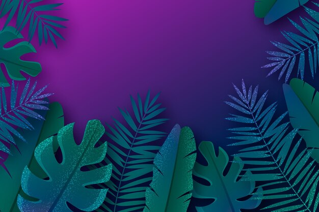 Fundo de folhas tropicais