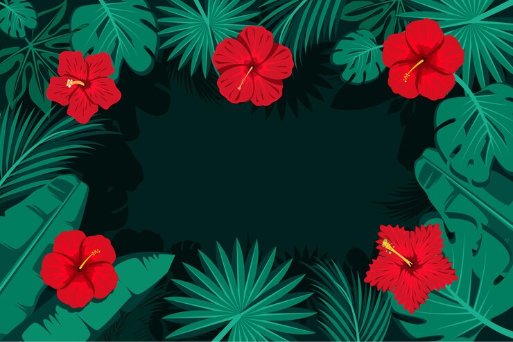 Vetor grátis fundo de folhas tropicais